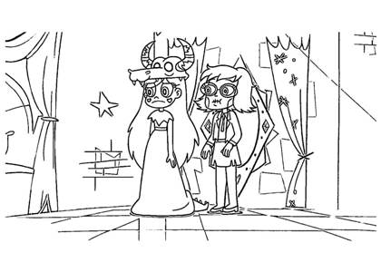 Раскраски Звездочка против силы зла Звездочка против силы зла раскраска 3