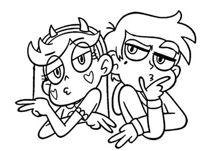 Раскраски Звездочка против силы зла Звездочка против силы зла раскраска 6