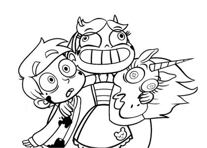 Раскраски Звездочка против силы зла Звездочка против силы зла раскраска 8