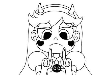 Раскраски Звездочка против силы зла Звездочка против силы зла раскраска 9