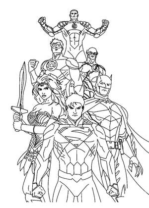 Супергерои – раскраска 16