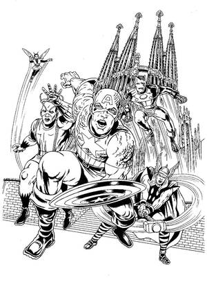 Супергерои – раскраска 22