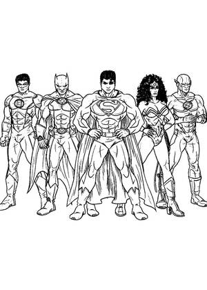 Супергерои – раскраска 30