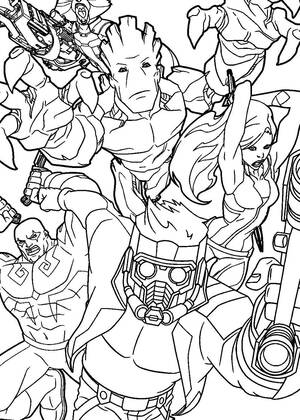Супергерои – раскраска 34