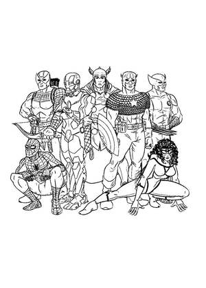 Супергерои – раскраска 40