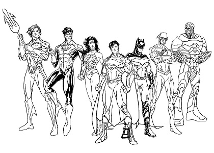 Супергерои – раскраска 41