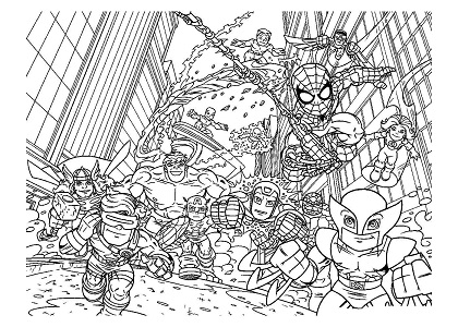 Супергерои – раскраска 42