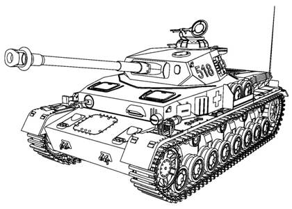 Танки раскраска 1