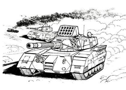 Танки раскраска 15