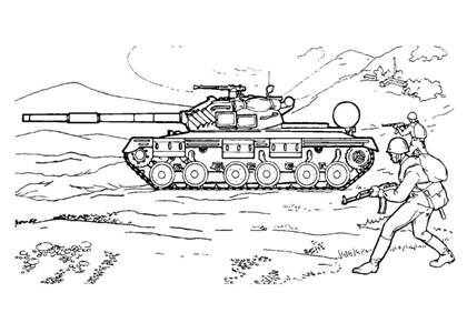 Танки раскраска 23