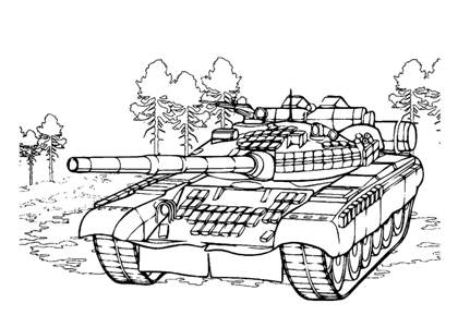 Танки раскраска 25