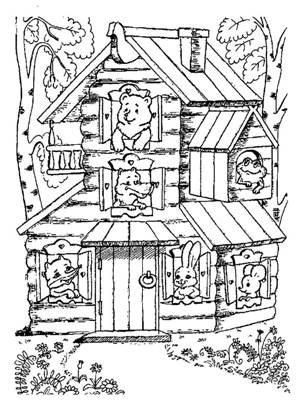 Раскраски Теремок Теремок – раскраска 14