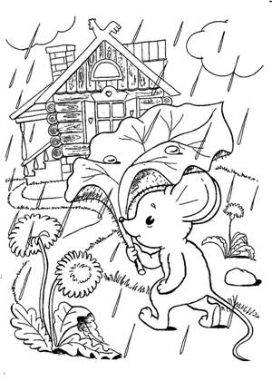 Раскраски Теремок Теремок – раскраска 16