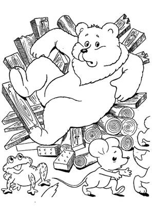 Раскраски Теремок Теремок – раскраска 19