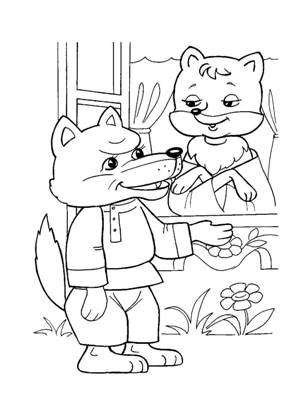 Раскраски Теремок Теремок – раскраска 8