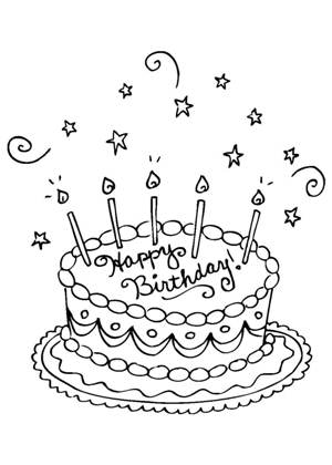 Торты раскраска 12