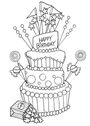 Торты раскраска 14