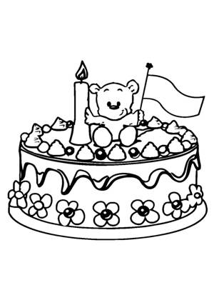 Торты раскраска 17