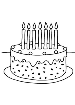 Торты раскраска 18
