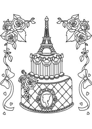 Торты раскраска 2