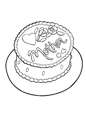 Торты раскраска 21