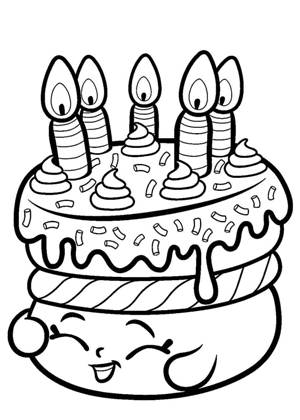 Торты раскраска 22