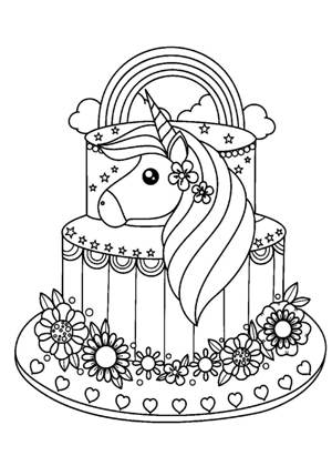 Торты раскраска 23