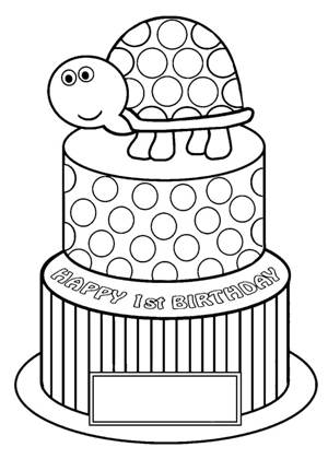 Торты раскраска 24