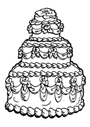 Торты раскраска 25