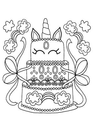 Торты раскраска 26