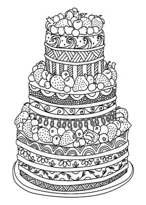 Торты раскраска 30