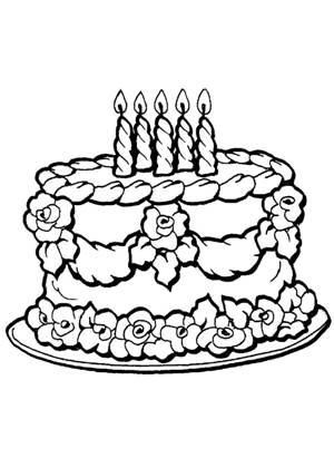 Торты раскраска 6