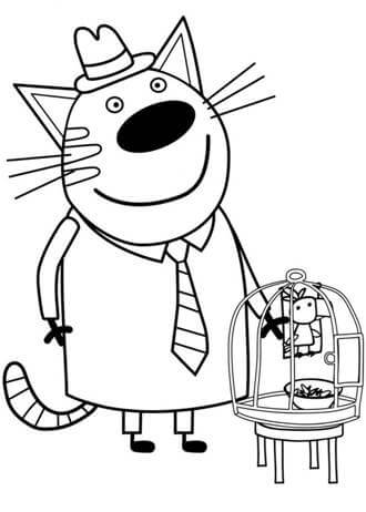 Раскраски Три кота Три кота