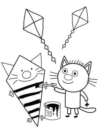 Раскраски Три кота Три кота