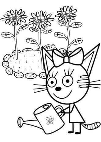 Раскраски Три кота Три кота