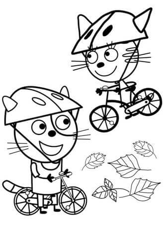 Раскраски Три кота Три кота