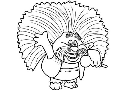 Раскраски Тролли Тролли раскраска 1