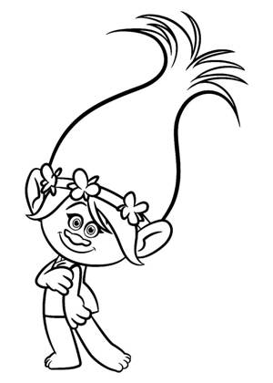 Раскраски Тролли Тролли раскраска 14