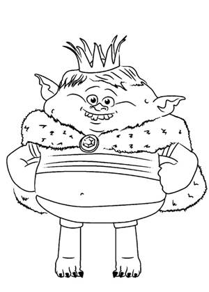 Раскраски Тролли Тролли раскраска 15