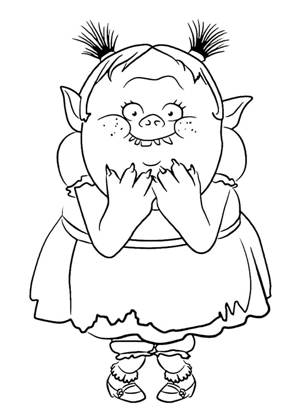 Раскраски Тролли Тролли раскраска 18