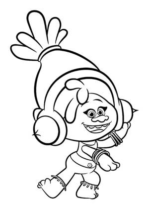Раскраски Тролли Тролли раскраска 19