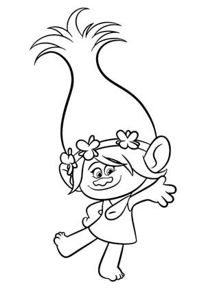 Раскраски Тролли Тролли раскраска 26