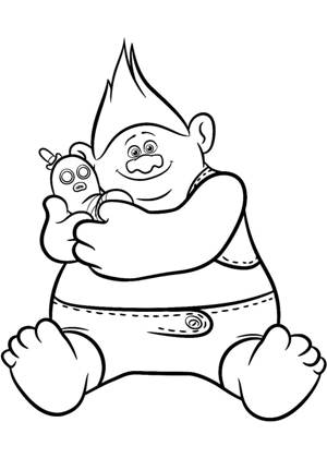 Раскраски Тролли Тролли раскраска 28