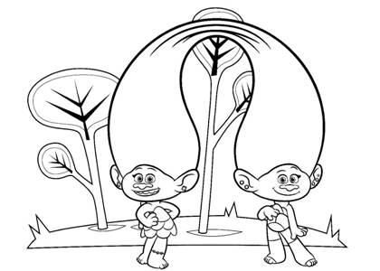 Раскраски Тролли Тролли раскраска 7