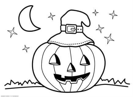 Раскраски Тыква на Хэллоуин Тыква на Хэллоуин
