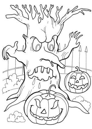 Раскраски Тыква на Хэллоуин Тыква на Хэллоуин