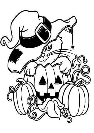 Раскраски Тыква на Хэллоуин Тыква на Хэллоуин