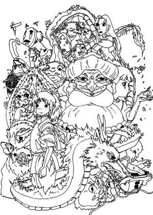 Унесённые призраками раскраска 15