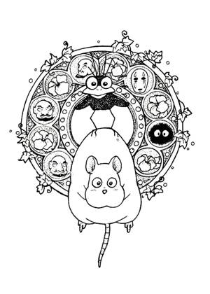 Унесённые призраками раскраска 16