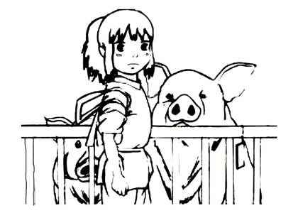 Унесённые призраками раскраска 9